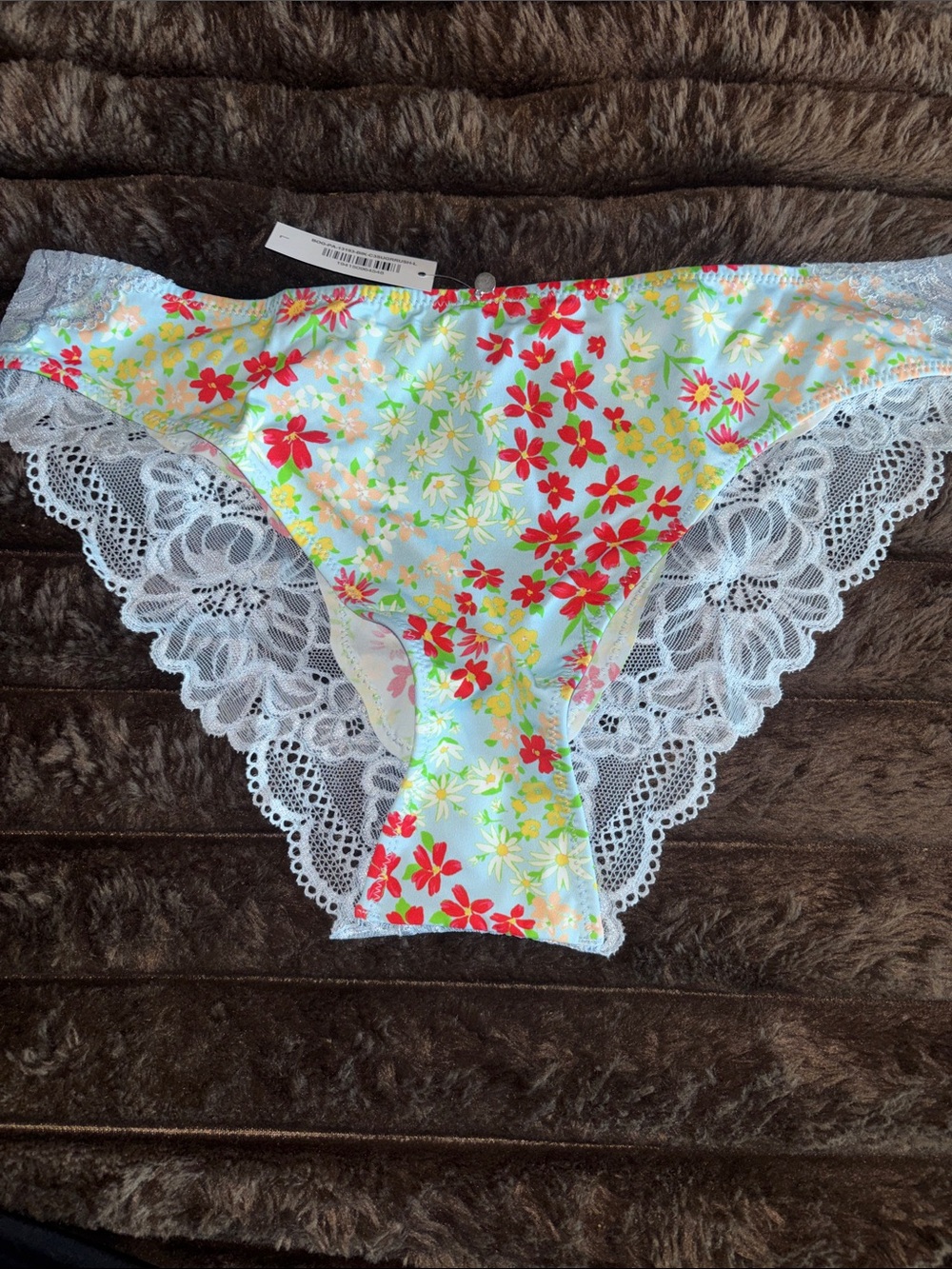 Adore Me baby blue‎ with Floral Bikini lace Panty